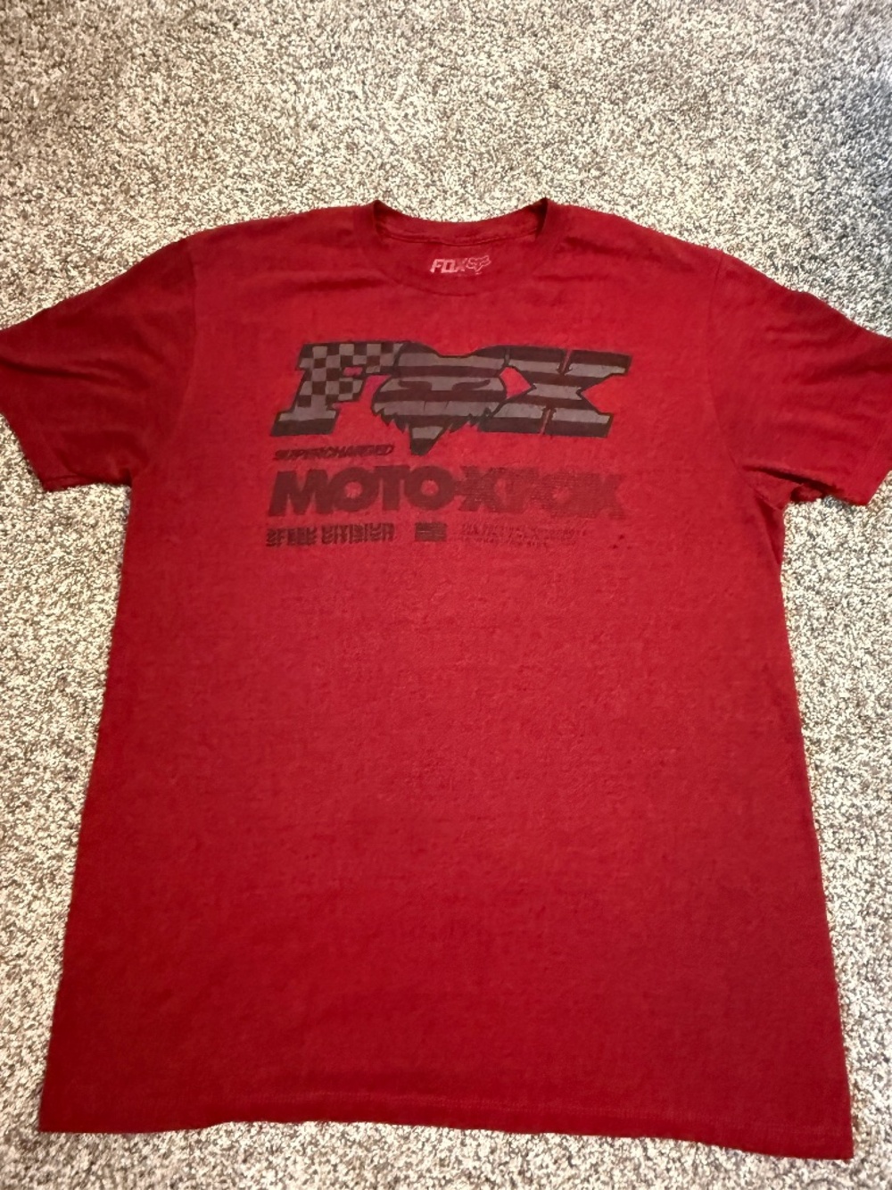 Buckle Fox Racing Moto Cross short sleeve t-shirt size large Men's crew neck top
